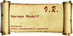Veress Rudolf névjegykártya