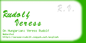 rudolf veress business card